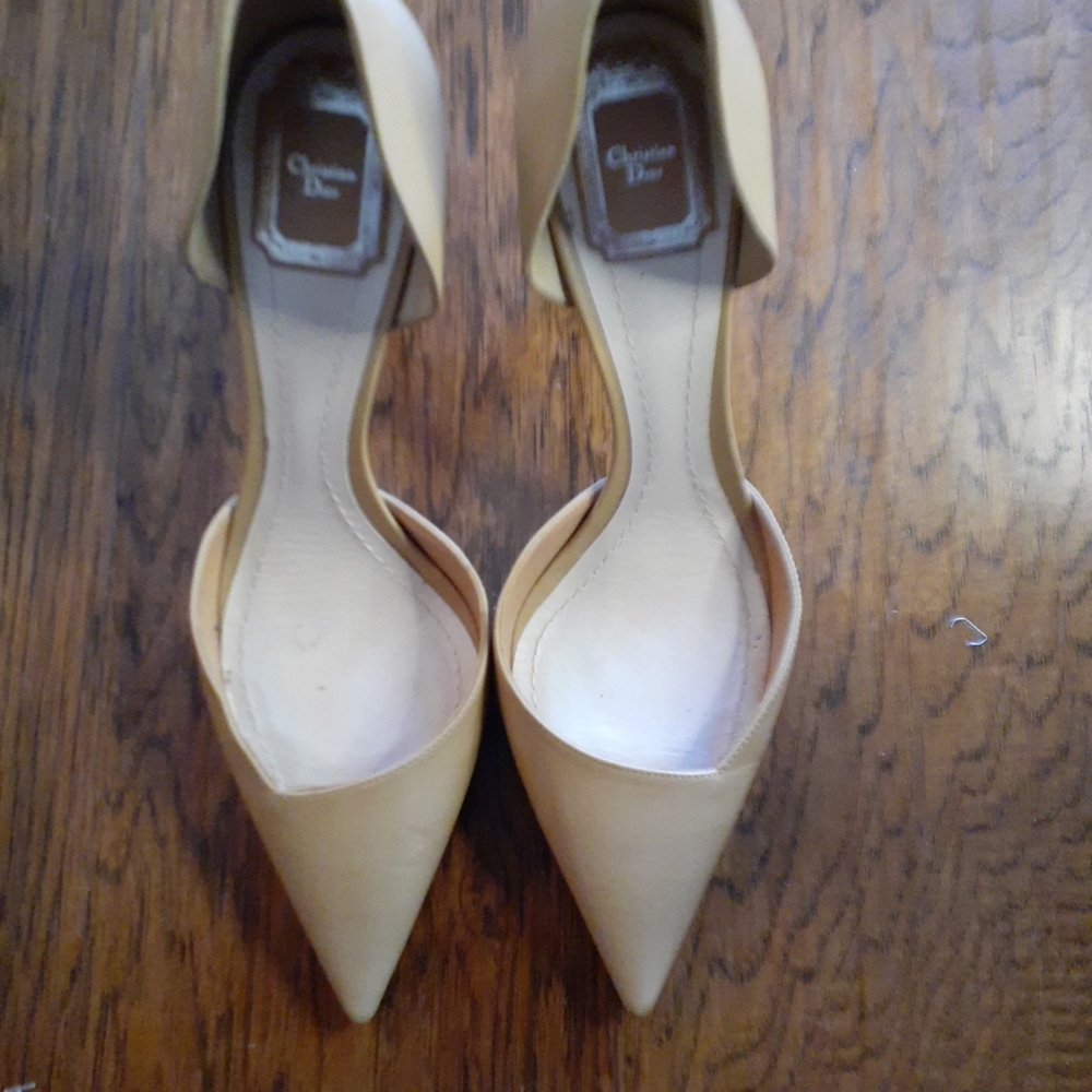GORGEOUS Preowned CHRISTIAN DIOR Ja's EUR 41 US 10.5 Nude Slingback Heels. - Picture 6 of 7